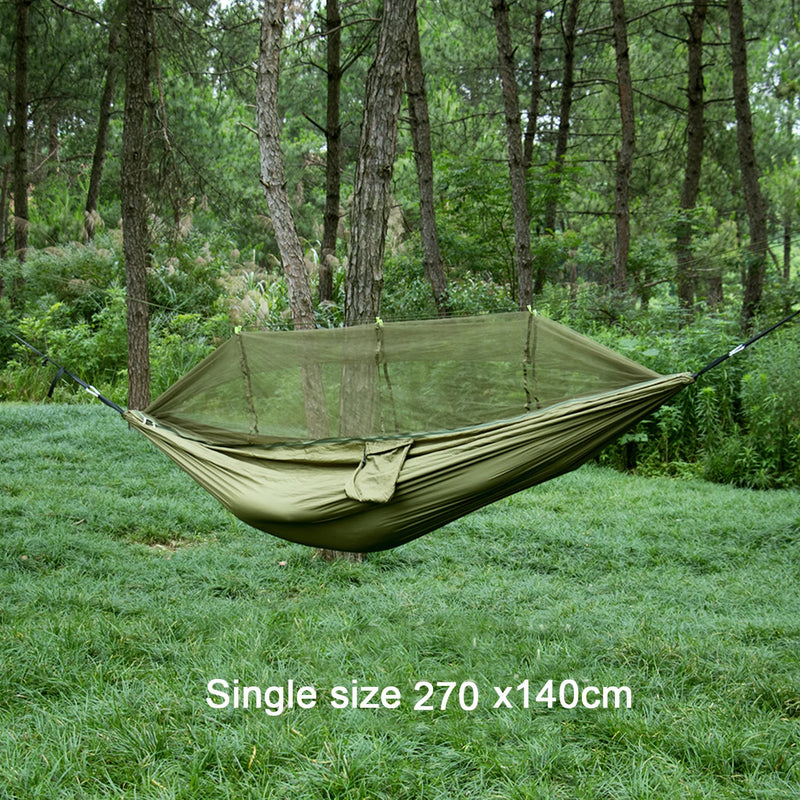 Hamac de Camping avec Moustiquaire en Nylon, 1 ou 2 Places, Sangles, vue 5