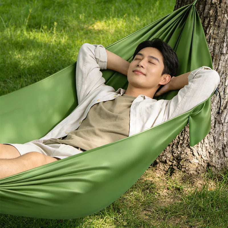 Hamac de Voyage Portable en Polyester 240T, 1 Place, 210 x 140 cm, Sac et Cordes, vue 4