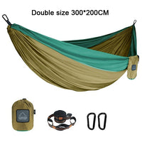 Hamac de camping double léger en nylon 300 x 200 cm, 6 coloris, vue 9