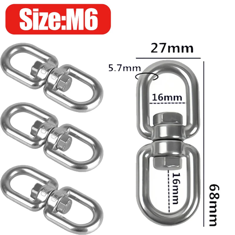 Émerillon Double Inox 304 pour Hamac et Fauteuil Suspendu, M4 à M10, vue 11