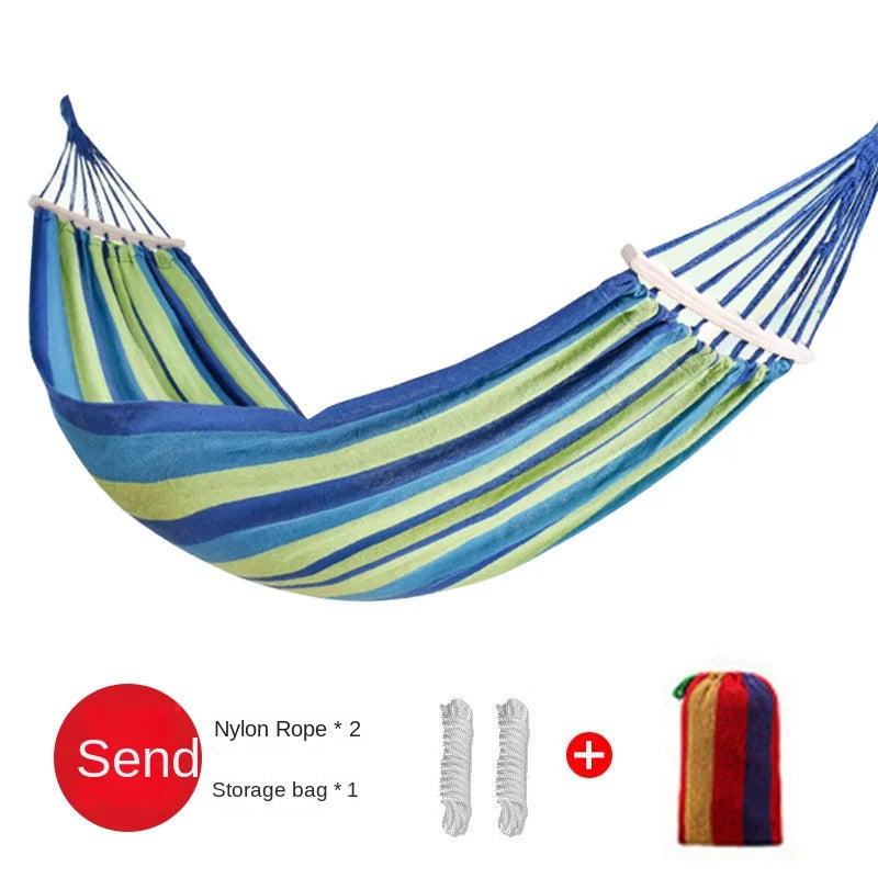 Hamac en Coton 1 ou 2 Places, avec ou sans Barre en Bois, vue 8