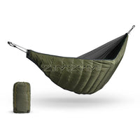 Sous-couette pour hamac en nylon ripstop 238 cm, garnissage 200 g, bleu ou vert militaire