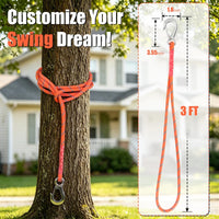 Sangle de Hamac en Corde pour Arbre avec Mousqueton Vissant, vue 4