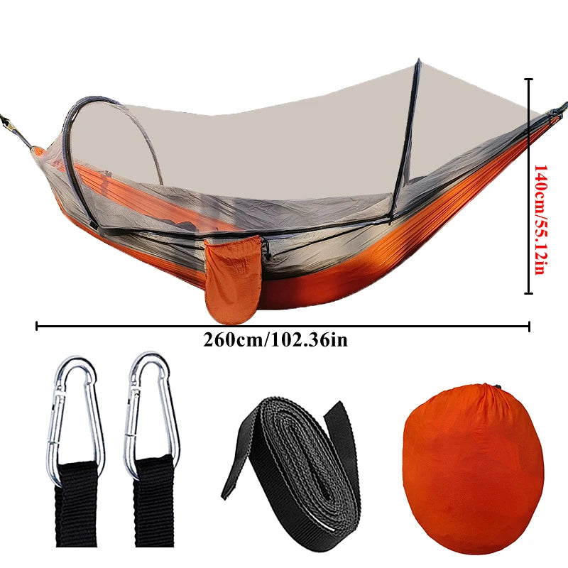 Hamac de Camping Double en Nylon, avec ou sans Moustiquaire, 260 x 140 cm, vue 13