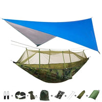 Hamac de Camping Double Moustiquaire, Bâche Imperméable et Sangles, 260 x 140 cm, vue 16