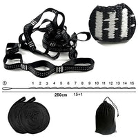 Sangles de hamac pour arbres à boucles réglables, lot de 2, 2,50 m ou 2,98 m