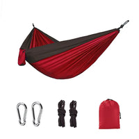 Hamac de Camping 2 Places en Nylon de Parachute, 270 x 140 cm, Rouge ou Bleu Roi, vue 7