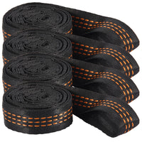 Sangles de Hamac Nylon Noir Orange pour Arbres, Lot de 2 à 6, vue 8