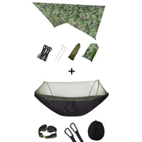 Hamac de camping pop-up avec moustiquaire et bâche de protection, 250 x 120 cm, vue 13