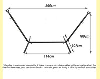 Hamac sur Pied 1 Place, Toile de Coton Rayée, Support 260 cm, vue 7