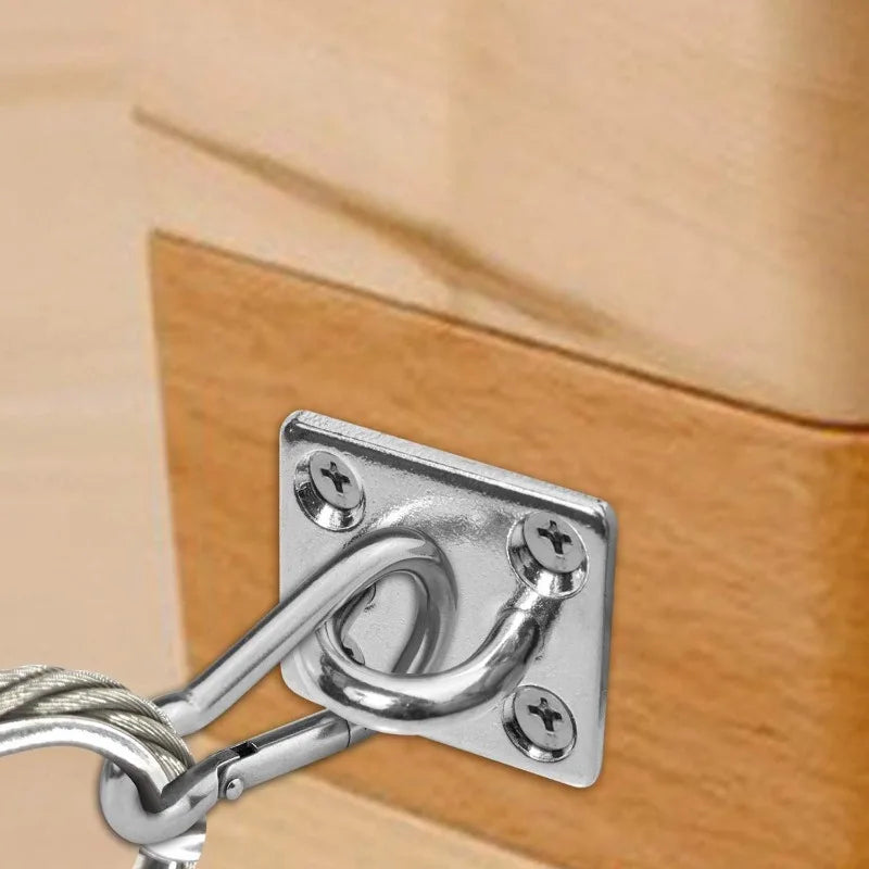 Plaque à Anneau Inox 304 pour Hamac, Fixation Plafond et Mur, M5 à M8, vue 5