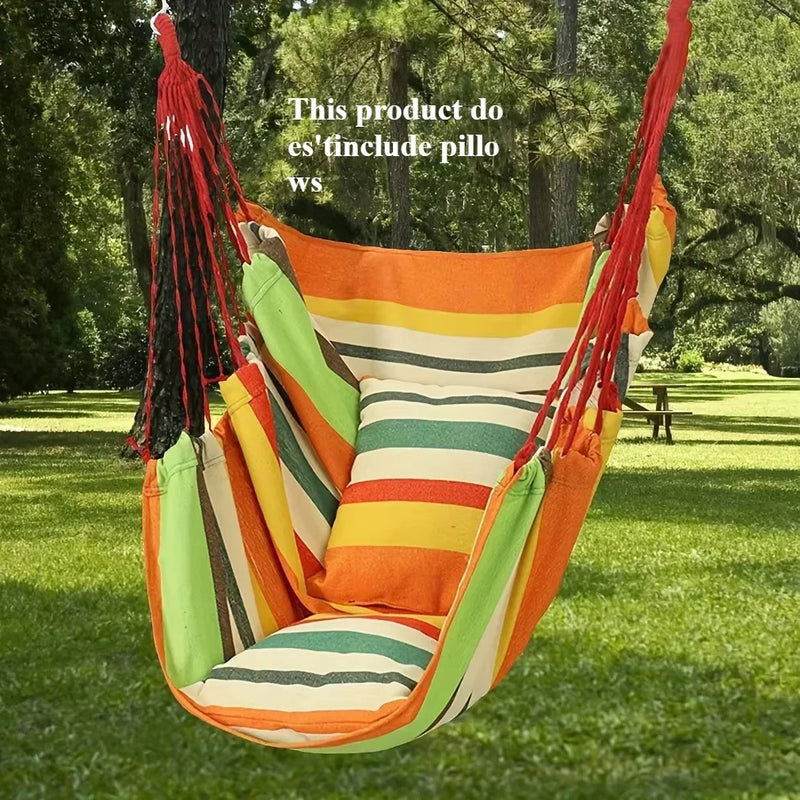 Chaise Hamac Suspendue en Toile Rayée, avec ou sans Coussins, 5 Coloris, vue 14