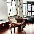 Chaise Hamac Suspendue en Corde de Coton à Franges, 1 ou 2 Places