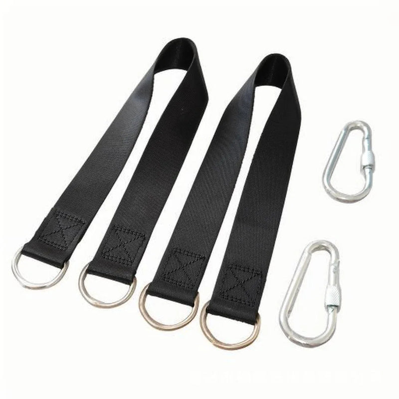 Sangles de Suspension pour Hamac avec Anneaux en D et Mousquetons à Vis, Lot de 2, 30 à 200 cm, vue 8