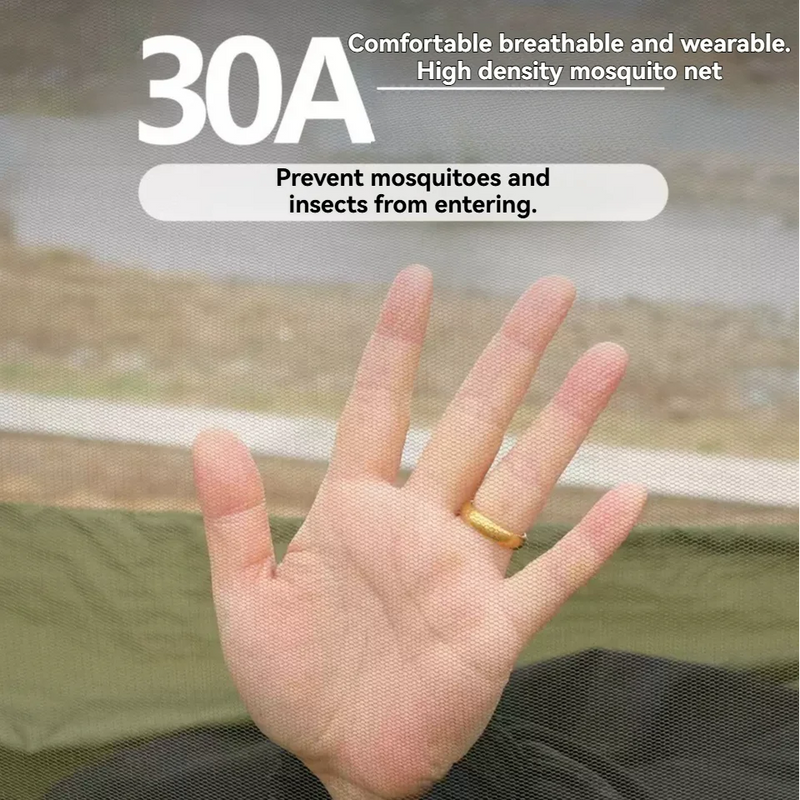 Hamac de camping 2 places à ouverture rapide avec moustiquaire et toit pare-soleil, nylon vert et kaki, vue 4