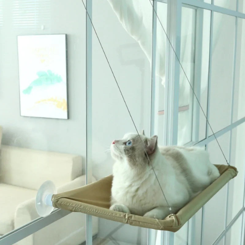 Hamac pour Chat Fenêtre à Câbles et Ventouses, Housse Amovible Lavable, 7 Coloris, vue 4