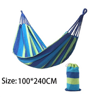 Hamac en Coton Rayé, 240 cm, Rouge ou Bleu, avec Sac, vue 9