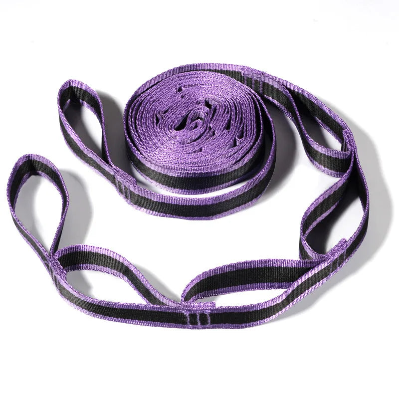 Sangles de Hamac Réglables 2 m x 2,5 cm, 5+1 Boucles Renforcées, Lot de 2, 11 Coloris, vue 9