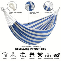 Hamac Double 2 Places en Toile sans Barre, 260 x 150 cm, 3 Coloris, vue 2