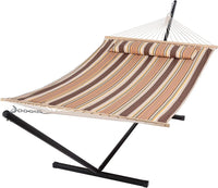 Hamac sur Pied Double Matelassé, Support Acier 12 Pieds, Toile 200 x 140 cm, vue 4