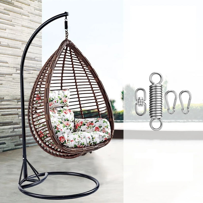Kit de Suspension pour Chaise Hamac, Ressort, Émerillon et 2 Mousquetons