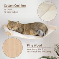 Hamac mural pour chat en pin et coton matelassé, 53 x 37 cm, vue 3