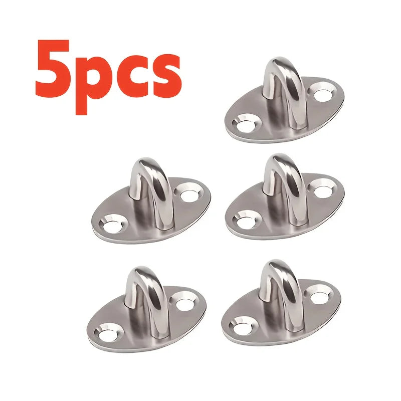 Crochet de Plafond Ovale en Inox, Lot de 5, Argenté ou Noir, vue 6