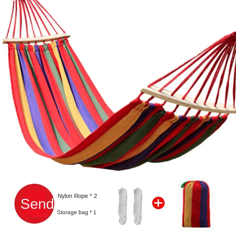 Hamac en Coton 1 ou 2 Places, avec ou sans Barre en Bois, vue 16