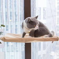 Hamac pour Chat Fenêtre à Câbles et Ventouses, Housse Amovible Lavable, 7 Coloris, vue 3