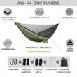 Hamac de Camping 2 en 1 avec Moustiquaire, Nylon 210T, 270 x 140 cm