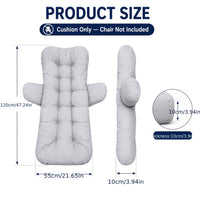 Coussin de Fauteuil Suspendu en U avec Accoudoirs, Assise de Remplacement Épaisse, vue 5