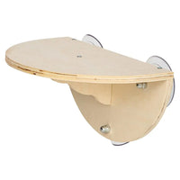 Perchoir de Fenêtre pour Chat en Bois à Ventouses, Étagère Demi-ronde 29,5 x 19 cm, vue 7