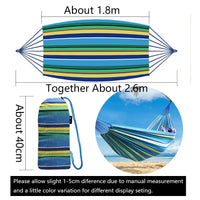 Hamac Rayé en Coton et Polyester, 1 Place, 180 cm, Rouge ou Bleu, vue 7