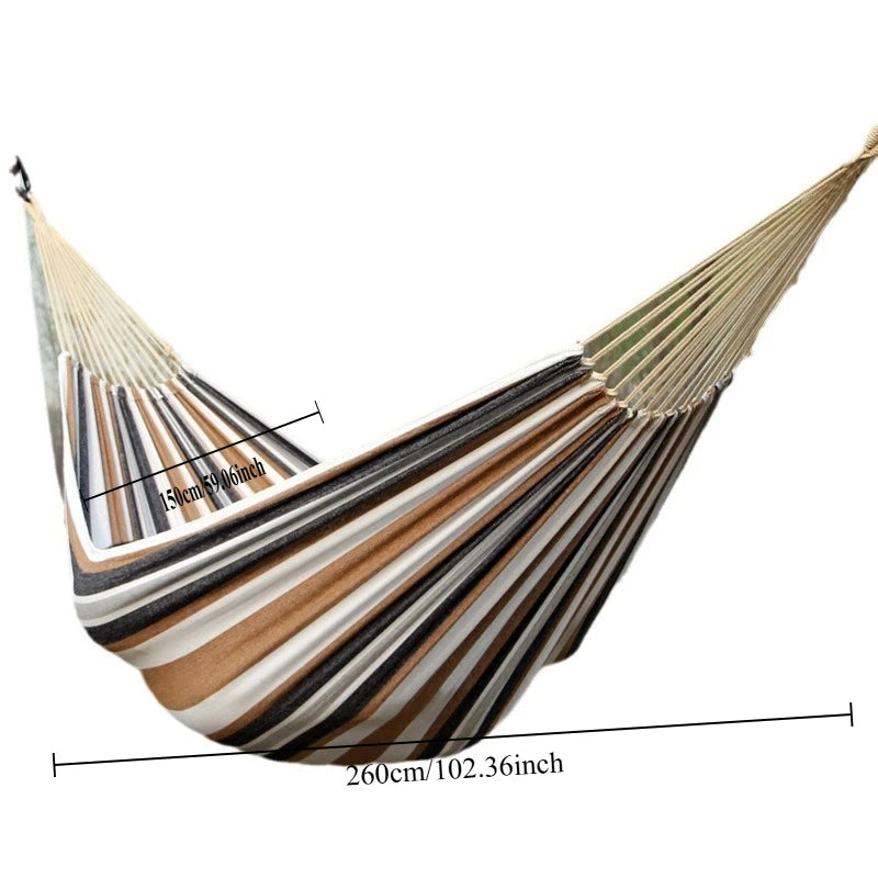 Hamac Double 2 Places en Toile sans Barre, 260 x 150 cm, 3 Coloris, vue 5
