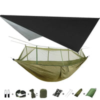 Hamac de Camping Double Moustiquaire, Bâche Imperméable et Sangles, 260 x 140 cm, vue 19