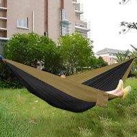 Hamac de Camping Portable en Nylon avec Sangles, Mousquetons et Sac, 4 Modèles de 250 x 120 à 300 x 200 cm, vue 2