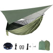 Hamac de Camping avec Moustiquaire et Bâche en Nylon Parachute, 290 x 140 cm, 1 Place