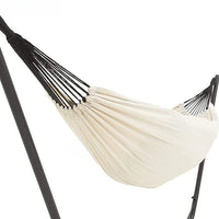 Hamac Double en Canvas Polyester-Coton 300 x 150 cm, Blanc Cassé, Gris ou Vert Foncé, vue 6