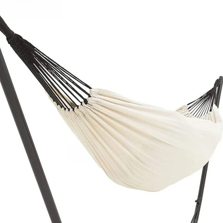 Hamac Double en Canvas Polyester-Coton 300 x 150 cm, Blanc Cassé, Gris ou Vert Foncé, vue 6