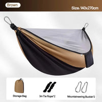 Hamac de Camping avec Moustiquaire Zippée, Polyester, 270 x 140 cm, vue 9