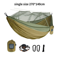 Hamac de Camping avec Moustiquaire en Nylon, 1 ou 2 Places, Sangles, vue 7