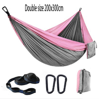 Hamac de camping portable en nylon 210T, simple 270 x 140 cm ou double 300 x 200 cm, vue 8
