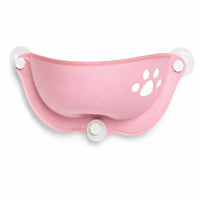 Hamac pour Chat de Fenêtre en Feutre, Forme Croissant à Ventouses, Bleu ou Rose, 56 x 25 cm, vue 8