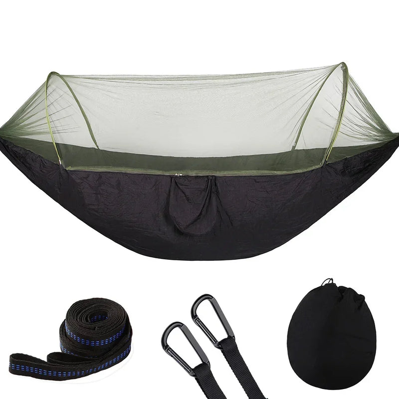 Hamac de Camping Pop-Up avec Moustiquaire, Nylon 210T, 250 x 120 cm, 8 Coloris, vue 18