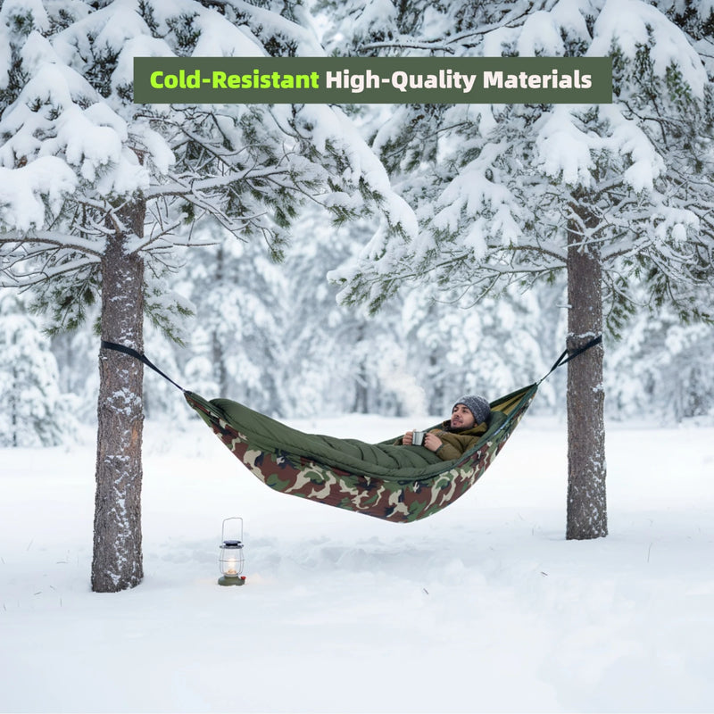 Sous-Couette pour Hamac 3 Saisons 240 x 135 cm, Camouflage ou Vert Militaire, vue 6