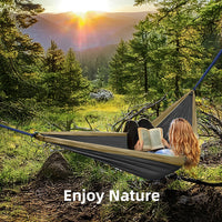 Hamac de Camping Portable en Nylon avec Sangles, Mousquetons et Sac, 4 Modèles de 250 x 120 à 300 x 200 cm, vue 3