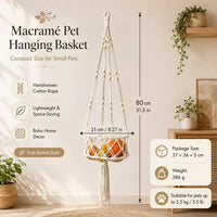 Hamac pour Chat Suspendu en Macramé de Coton, Panier à Franges, 5 Modèles de 21 à 40 cm, vue 10