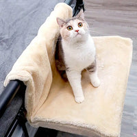 Hamac pour Chat Suspendu à Accrocher au Radiateur, Cadre en Métal, Housse Amovible, Gris ou Beige, vue 4