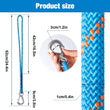 Corde de Suspension Bleue avec Mousqueton pour Hamac, 62 cm, Lot de 1 ou 2
