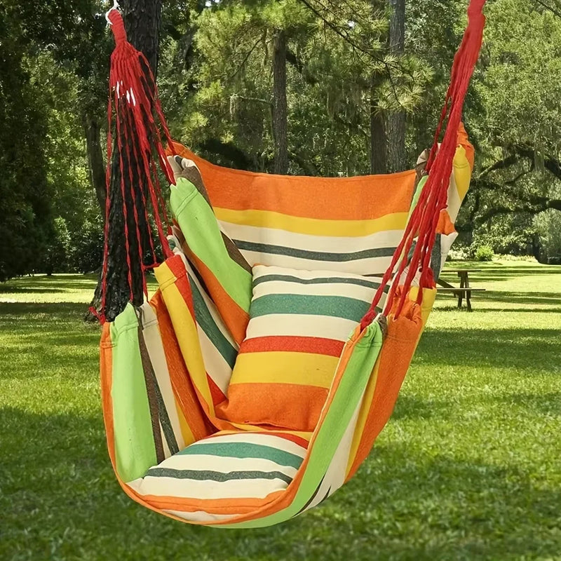 Chaise Hamac Suspendue en Toile Rayée, avec ou sans Coussins, 5 Coloris, vue 16